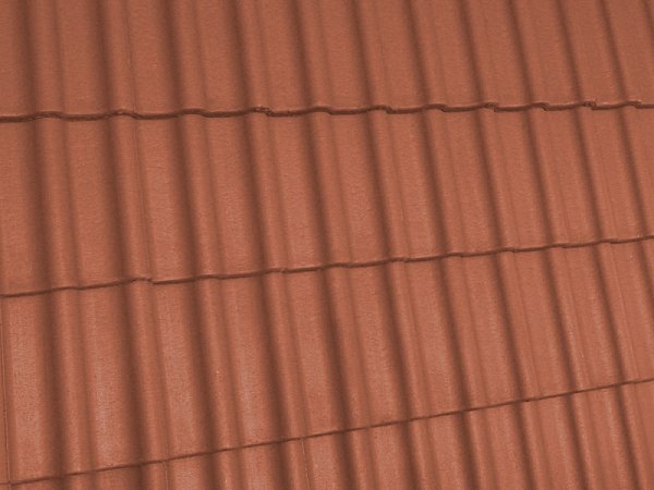 Цементно-песчаная черепица рядовая, Протектор, Красный, Braas