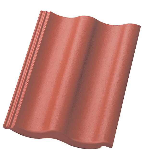 Цементно-песчаная черепица рядовая, Sigma, TOP 2000S Dunkelrot, Nelskamp