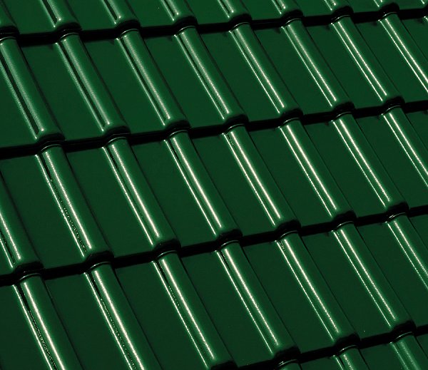 Керамическая черепица Nelskamp F 10, Елово-зеленый глянцевый