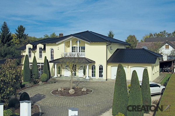 Керамическая черепица Creaton Maxima Finesse, цвет Черная глазурь