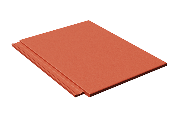 Цементно-песчаная черепица рядовая, Эво, Красный, Braas