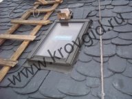 Мансардное окно в дикой кладке