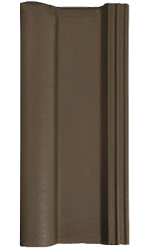 Половинчатая черепица, ФП, Темно-коричневый, Забудова