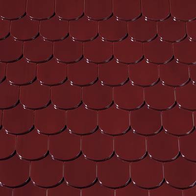 Керамическая черепица Creaton Biber Klassik Rundschnitt ROG, Глазурованый бургунд