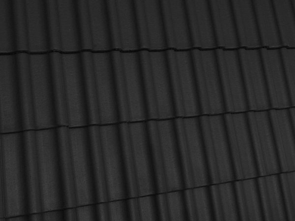 Цементно-песчаная черепица рядовая, Протектор, Черный, Braas