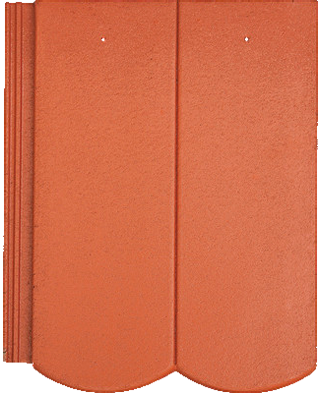 Цементно-песчаная черепица рядовая, Ревива, Красный, Braas