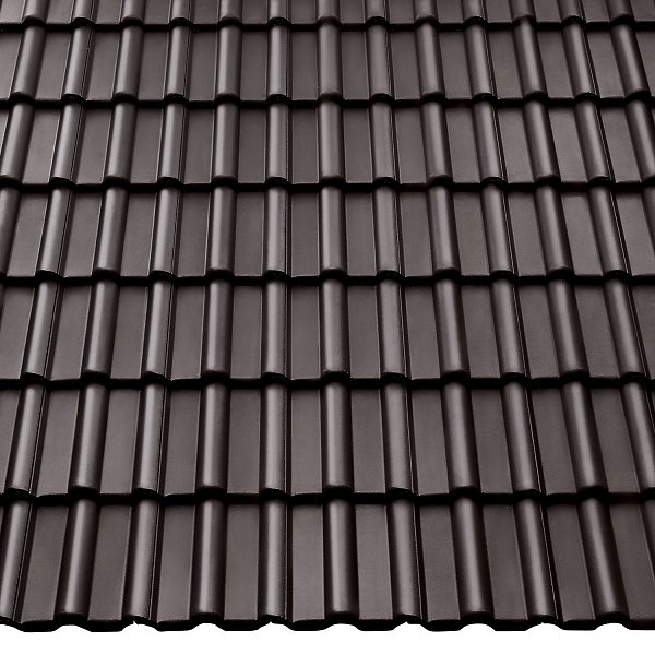 Цементно-песчаная черепица рядовая, ФП, Protegon Seidenmatt, Гранит, Braas