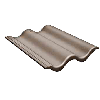 Цементно-песчаная черепица рядовая, Palema Candor Серый, Benders