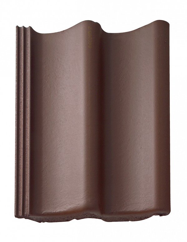 Цементно-песчаная черепица рядовая, Doppel-S, Темно-коричневый, Braas