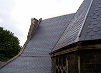Penrhyn Heather Blue Shaped Slate with Penrhyn Heather Red Banding