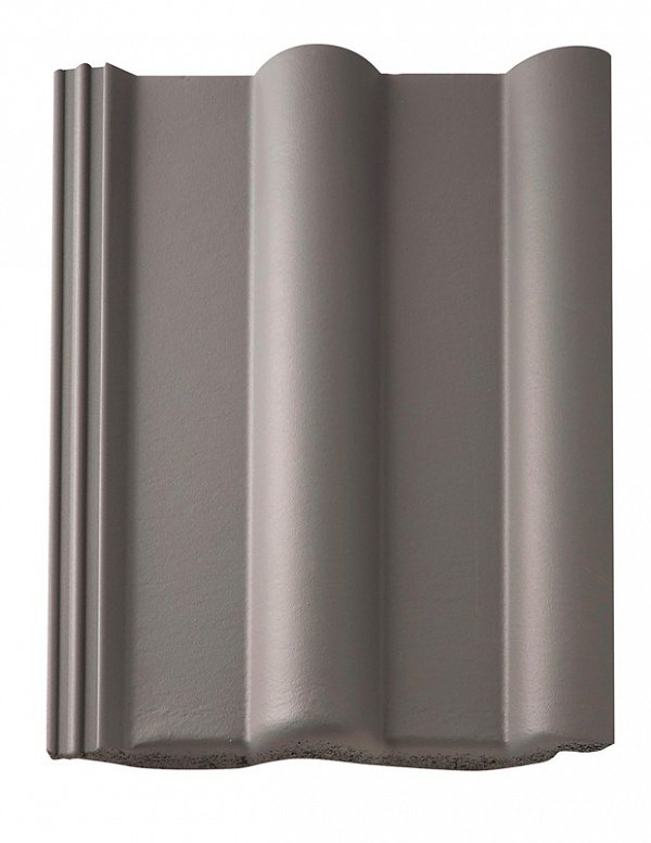 Цементно-песчаная черепица рядовая, ФП, Серый, Braas