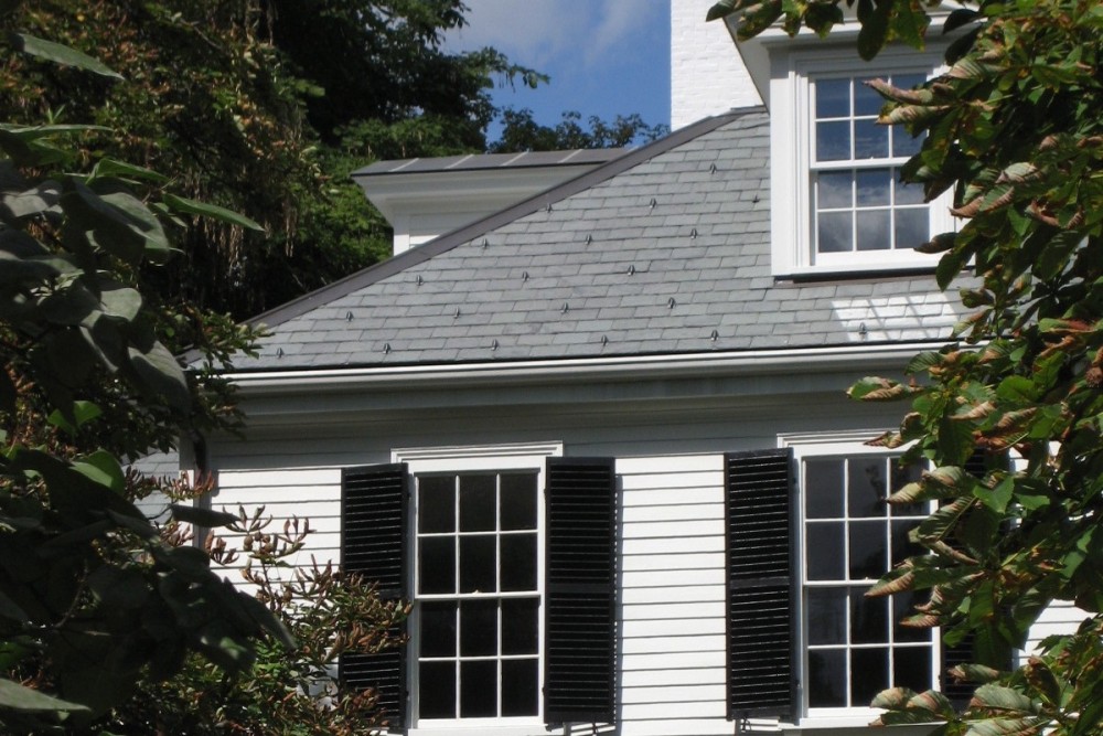 Сланцевая кровля Vermont, неизменный серый