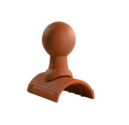 Декоративный элемент на кровлю Шар, натуральный красный, Purr-Keramik