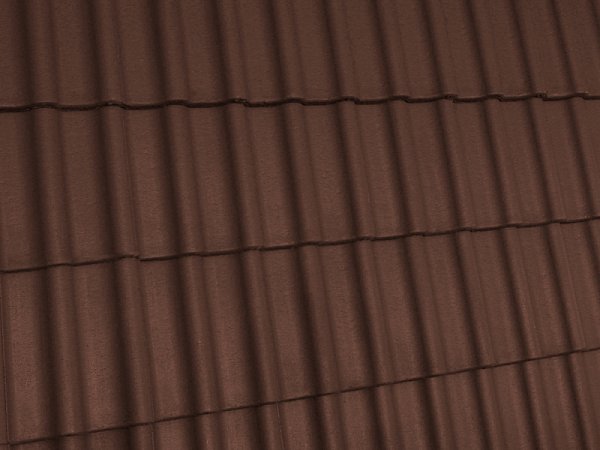 Цементно-песчаная черепица рядовая, Протектор, Коричневый, Braas