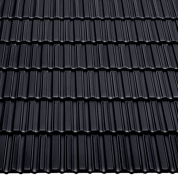 Керамическая черепица Braas Гранат 13V, Глубокий черный