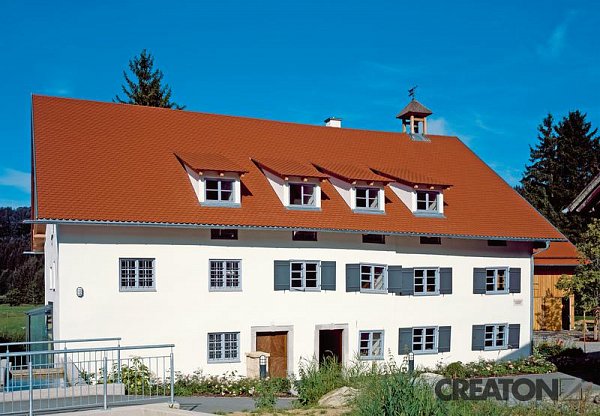 Керамическая черепица Creaton Biber, Klassik, цвет Натуральный красный