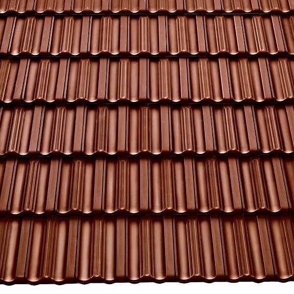 Керамическая черепица Braas Гранат 11V, цвет Каштан