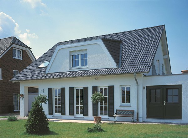 Цементно-песчаная черепица рядовая, Harzer Pfanne, Star Matt, Колониально-коричневый, Braas