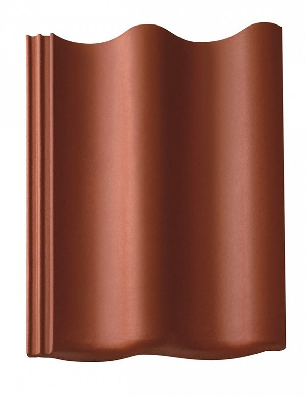 Цементно-песчаная черепица рядовая, Harzer Pfanne, Star Matt, Кирпично-красный, Braas