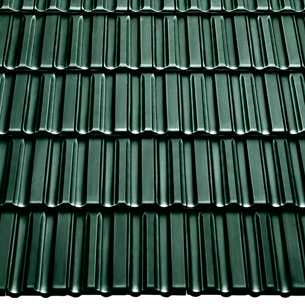 Керамическая черепица Braas Гранат 13V, Зеленая ель