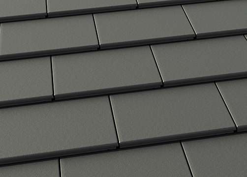 Цементно-песчаная черепица рядовая, Эво, Графит, Braas