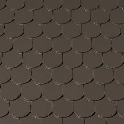 Керамическая черепица Creaton Biber Klassik Rundschnitt AUT, Темно-коричневый