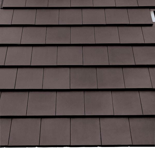 Цементно-песчаная черепица рядовая, Тегалит, Protegon Matt, Коричневый, Braas