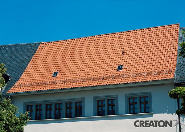 Керамическая черепица Creaton Viva, цвет Натуральный красный