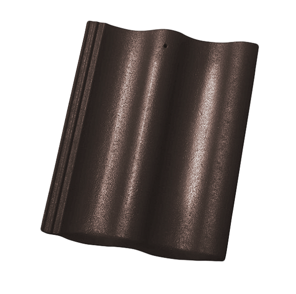 Цементно-песчаная черепица рядовая, Протектор, Коричневый, Braas