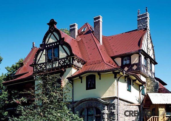 Керамическая черепица Creaton Biber Klassik Finesse, цвет Красный