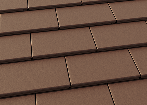 Цементно-песчаная черепица рядовая, Эво, Коричневый, Braas