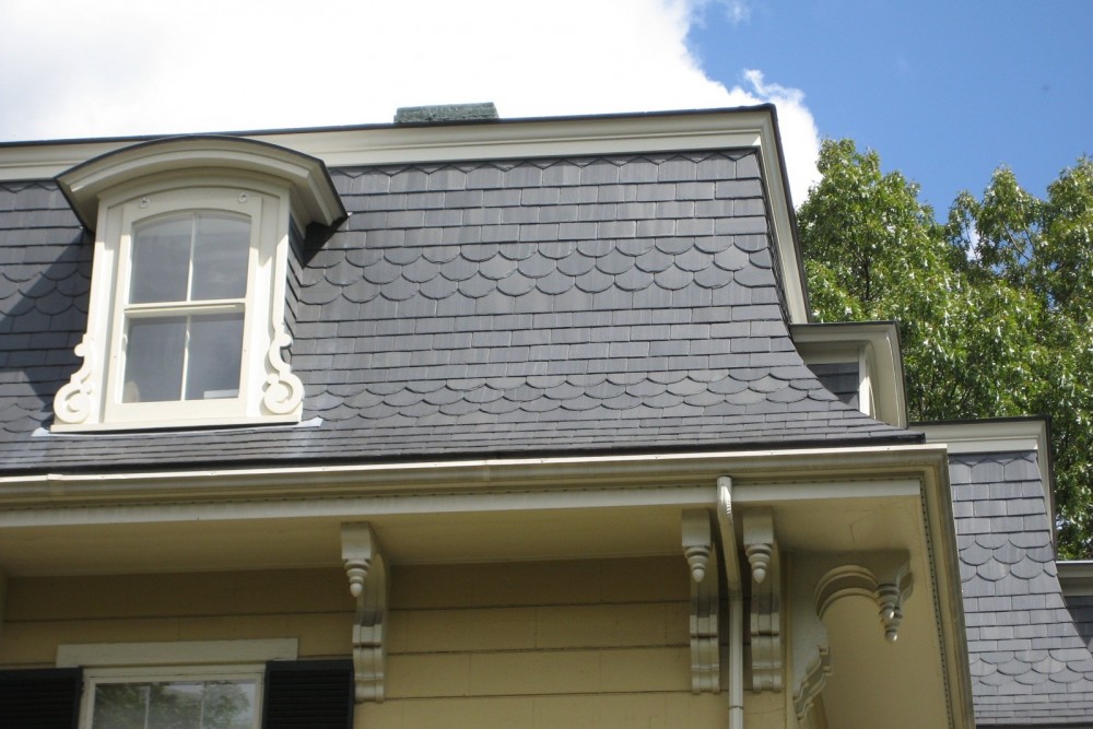 Сланцевая кровля Vermont, неизменный черный