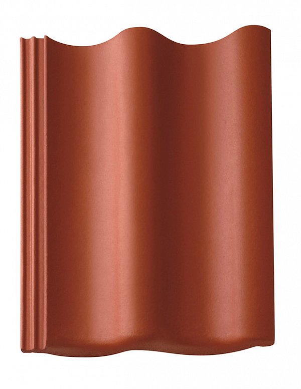 Цементно-песчаная черепица рядовая, Harzer Pfanne 7, Star Matt, Классический красный, Braas