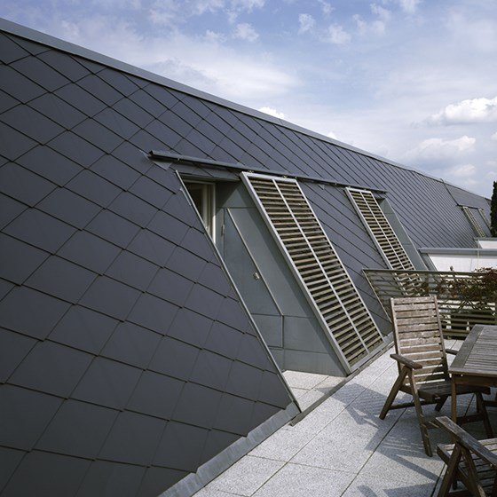 Сланцевая плитка Rathscheck остроугольная кладка, 21х13, ≥60°