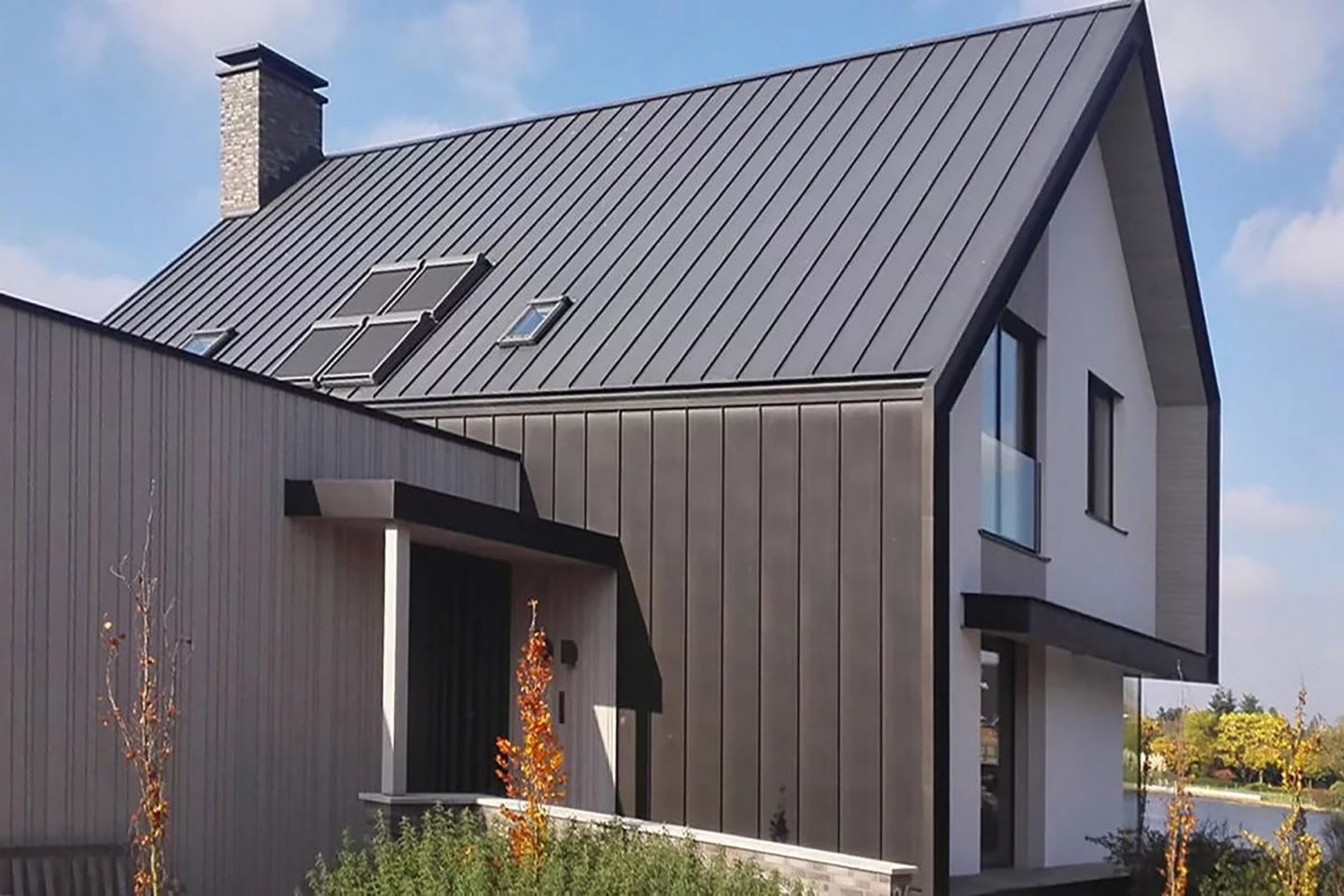 Фальцевая кровля, Prefa - штуко, коричневая