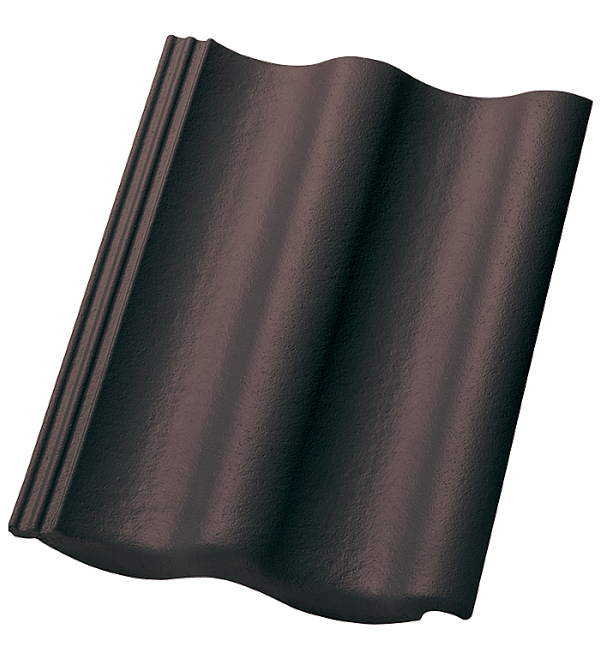 Цементно-песчаная черепица рядовая, Sigma, LongLife matt Dunkelbraun, Nelskamp