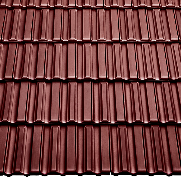 Керамическая черепица Braas Гранат 13V, Красный бук