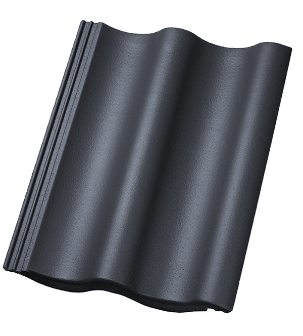 Цементно-песчаная черепица рядовая, Sigma, EasyLife Schwarz, Nelskamp