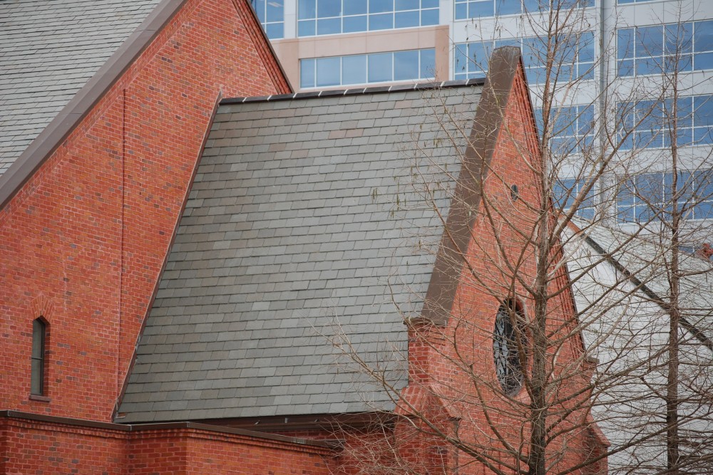 Сланцевая кровля Vermont, неизменный серо-зеленый