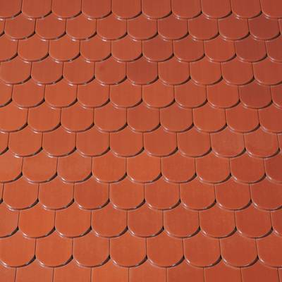Керамическая черепица Creaton Biber Klassik Rundschnitt ROG, Глазурованый красный