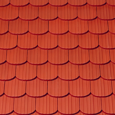 Керамическая черепица Creaton Biber Antik Korbbogenschnitt, Натуральный красный