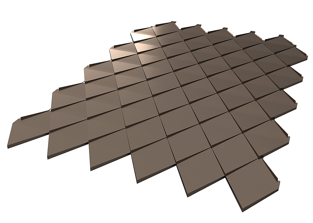 ЧЕРЕПИЦА ОСТРОУГОЛЬНЫЙ РОМБ КОРИЧНЕВЫЙ