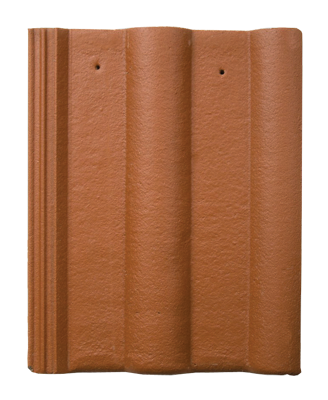 Цементно-песчаная черепица рядовая, Кирпичный Красный, Забудова