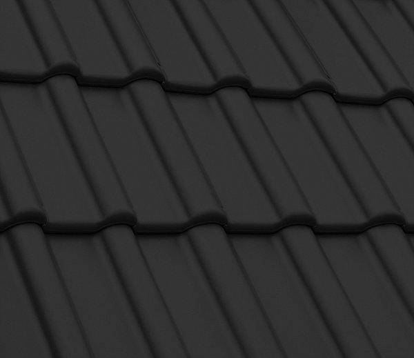 Керамическая черепица Nelskamp F 10, Черный матовый