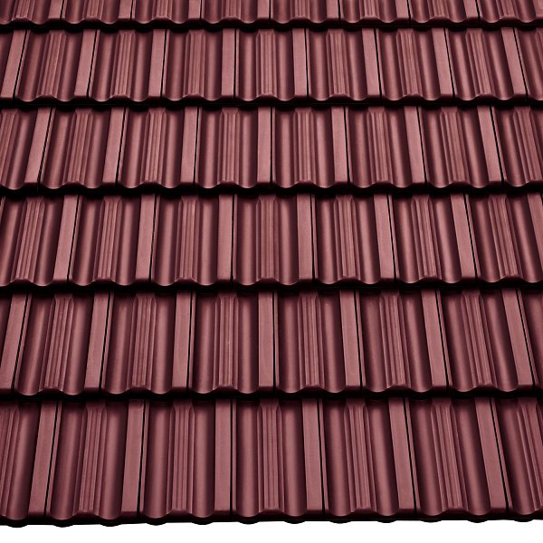 Керамическая черепица Braas Гранат 11V, цвет Красное вино