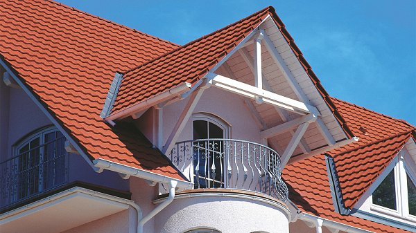 Керамическая черепица Braas Топаз 13V, цвет Натуральный красный