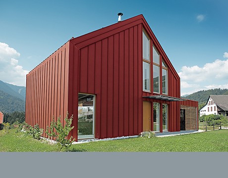 Фальцевая кровля, Prefa - гладкая, красная