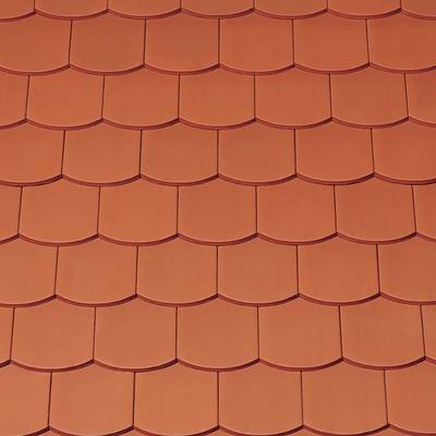 Керамическая черепица Creaton Biber Ambiente Segmentschnitt, Натуральный красный