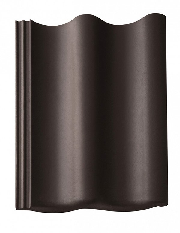 Цементно-песчаная черепица рядовая, Harzer Pfanne, Star Matt, Колониально-коричневый, Braas