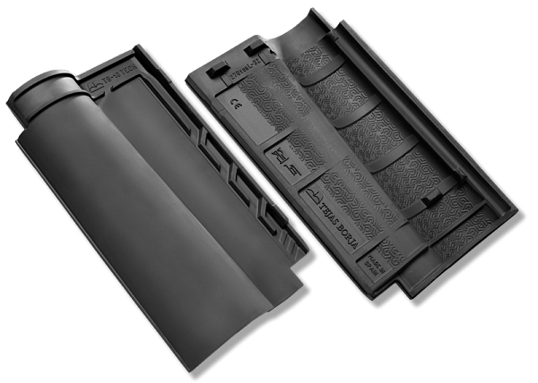 Керамическая черепица Borja TECH TB 10, Graphite, Tejas Borja